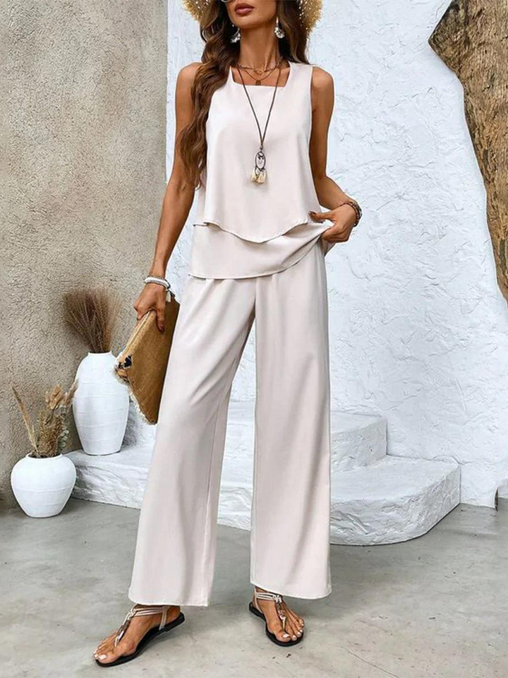 Hortensia - Conjunto Dos Piezas Beige Arena