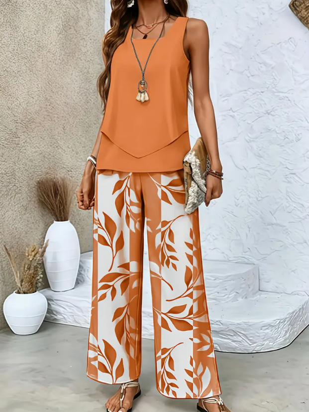 Digna - Conjunto Dos Piezas Naranja Tropical