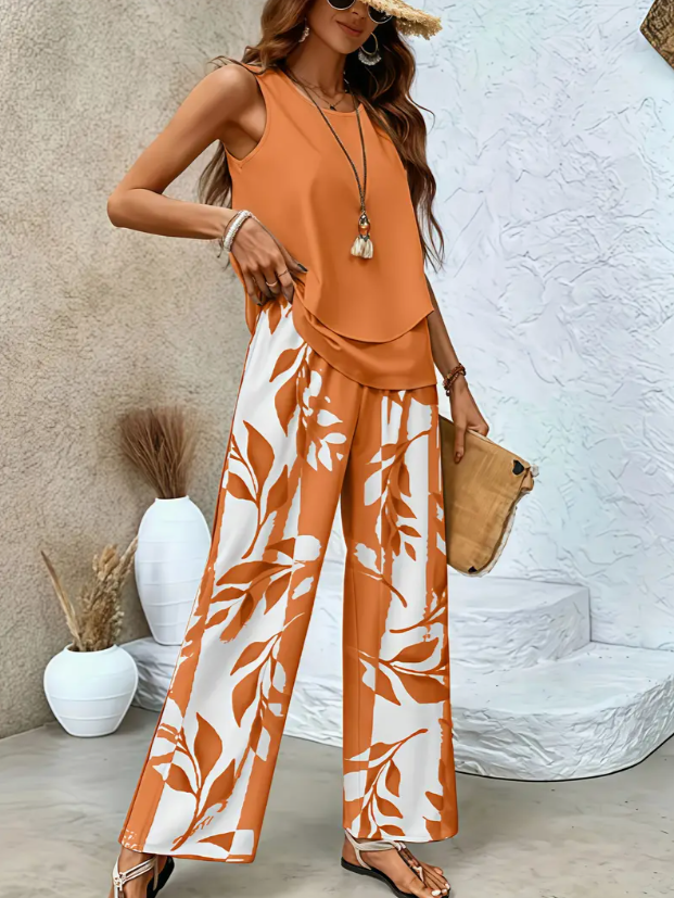 Digna - Conjunto Dos Piezas Naranja Tropical